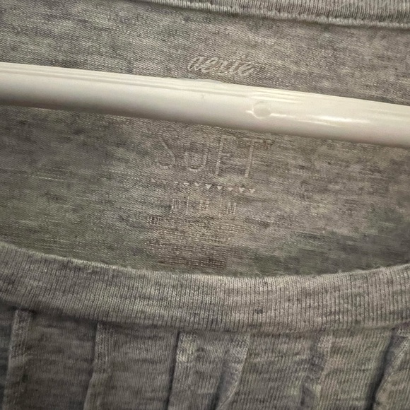 Aerie Real Gray Long Sleeve Ruffle Tee Shirt - Picture 3 of 4